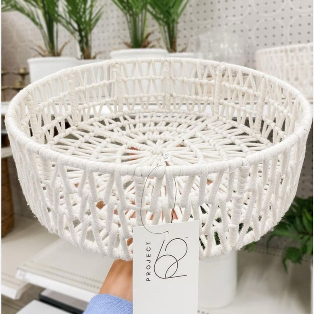 Project 62 Cream Open Weave Basket
